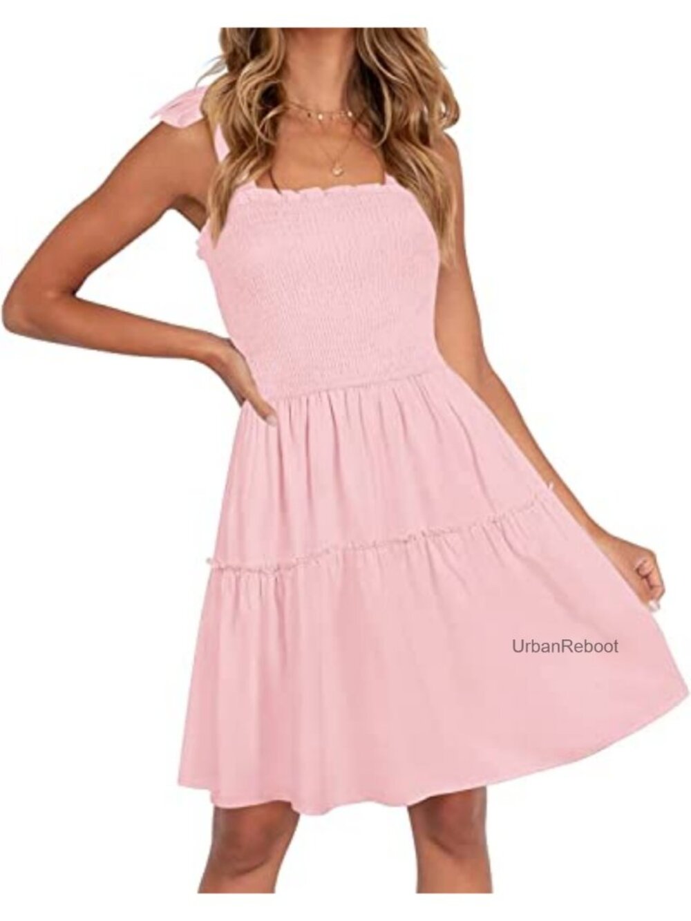 Sleeveless Ruched Bust Mini Dress with Spaghetti Straps